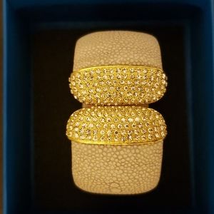 Studded leather cuff bracelet